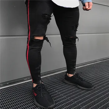 

Fashion Jeans Men 2018 Torn Denim Pants Distressed Jean Hombre