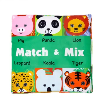 

Infant Baby Early Educational Cloth Books Toys For Children Baby Animal Pattern Learning Goodnight Cloth Book Cognition Gifts