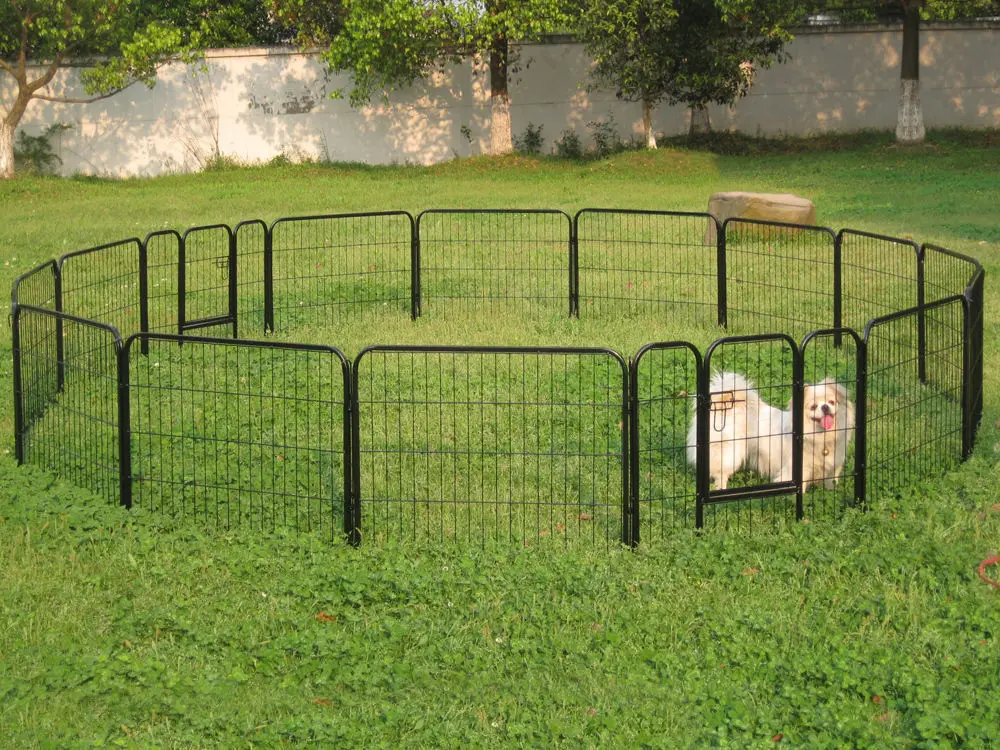 

Outdoor 16-Panel Heavy Duty Metal Cage Crate Pet Dog Playpen Exercise Pen Fence Kennel DIY Shape