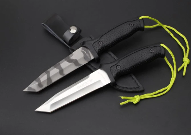 

2 Colors! A08-1 Camping Fixed Knives,3Cr13Mov Blade ABS Handle Hunting Knife,Tactical Survival Knife.