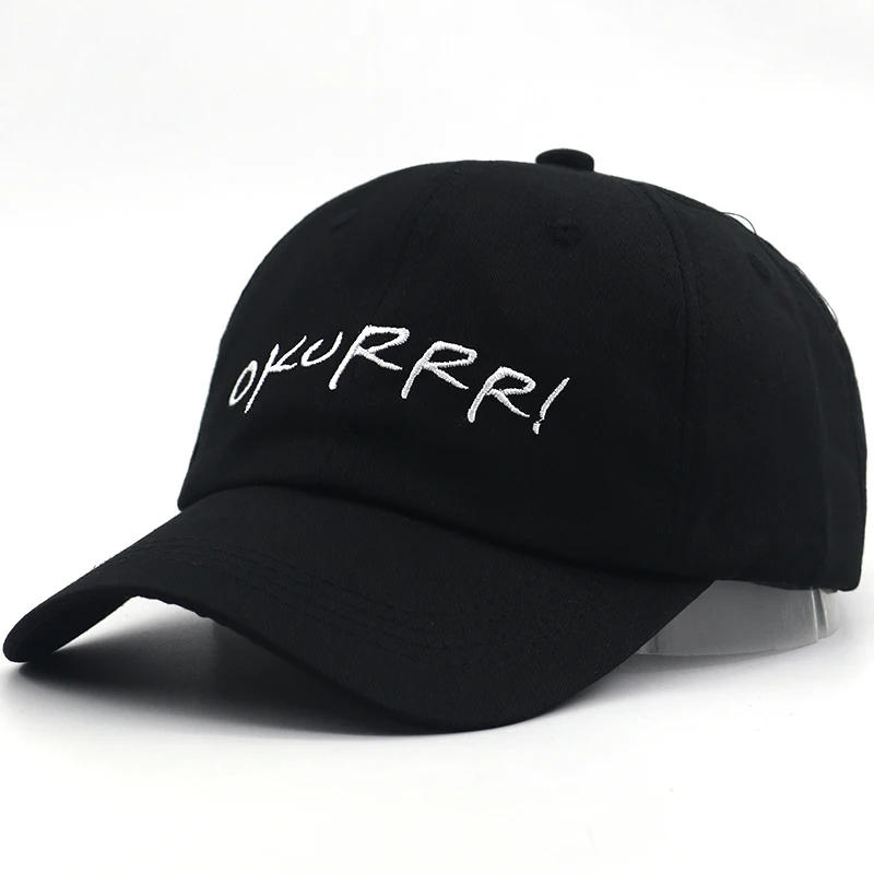 

trendy unisex OKURRR! baseball cap hat 100% cotton adjustable soft letter embroidery dad hats women men hip hop caps all matched