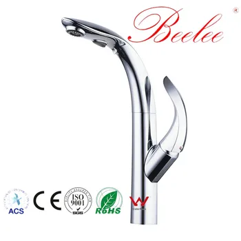 

Beelee Kitchen Faucet Nordic Black/chrome Single Handle Faucet Water Home Mixer Faucet Deck Mounted Ceramic Plate Spool Tap