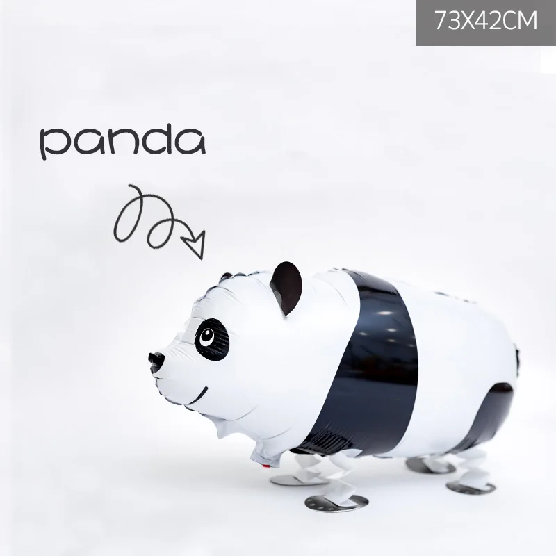 Панда вечерние прогулочные животные шарики с пандой Happy День рождения украшения дети скатерть Бумага тарелки салфетки расходные материалы - Цвет: 1pc walking panda