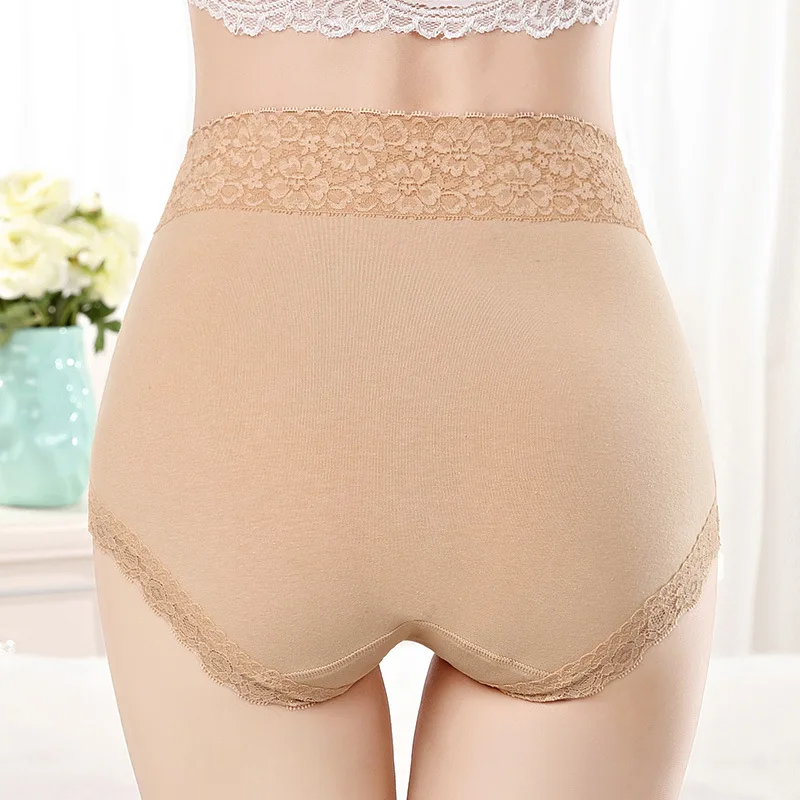 Women Cotton Underwear Panty High Waist Breathable Trigonometric Underpant Female Sexy lace Panties Body Shaping Briefs Lingerie