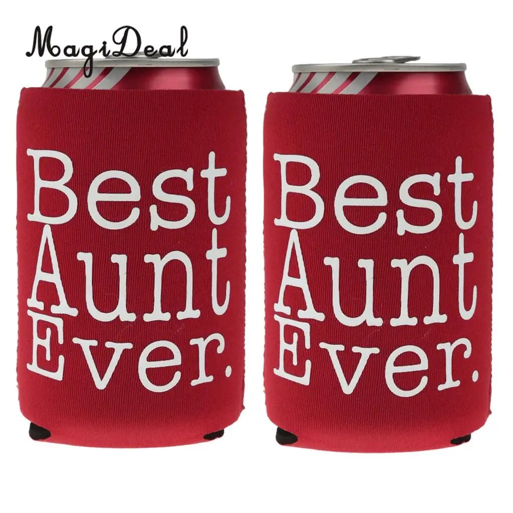 2pcs Best Grandpa/Dad/Uncle/Aunt Ever Beer Tin Can Cooler Holder Decor 