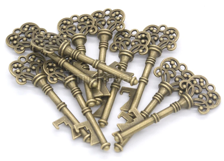ERMAKOVA набор из 50 шт. Свадебные сувениры Ретро металлический скелет ключ открывалка для бутылок DIY деревенский Свадебный декор подарки