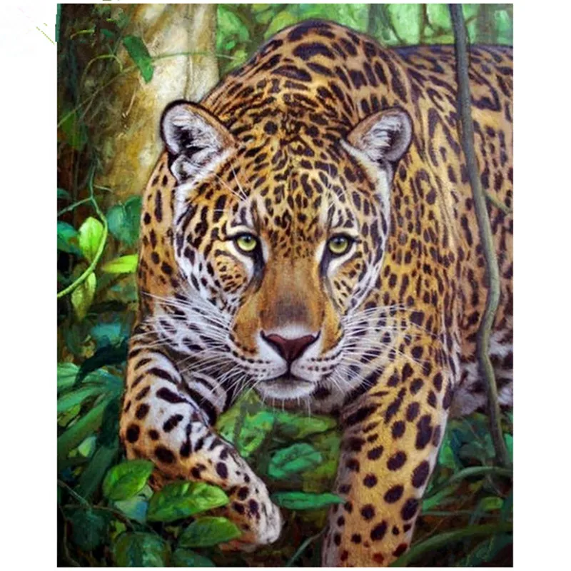 Новый DIY лес Leopard 5D полный раунд/квадратный Home Decor Алмаз Вышивка картина вышитая