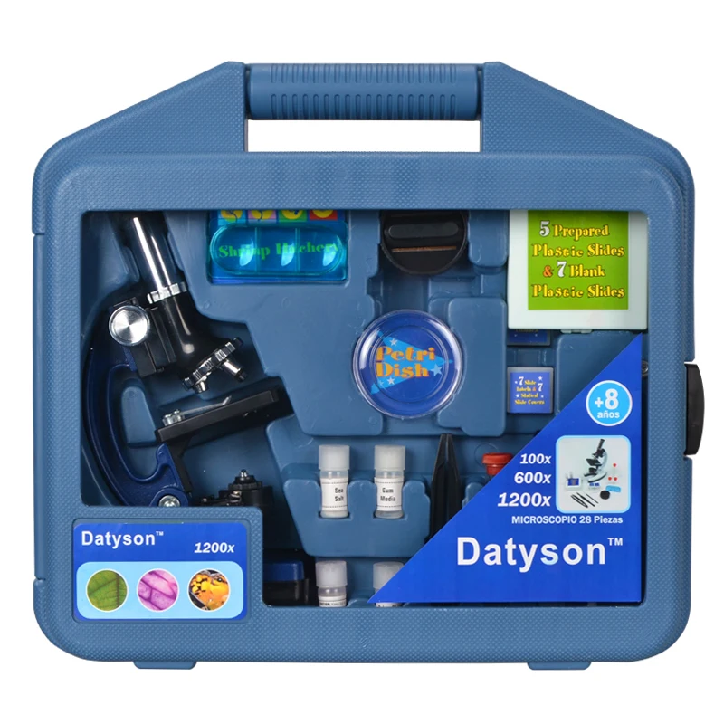 

1200X Microscope Kids Student Coptic Portable (Contains 28 pieces)
