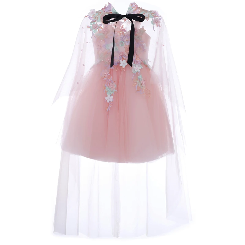 Платья принцессы для девочек; Детский карнавальный костюм; нарядное платье для детей; Новинка года; Детские платья из тюля с вышивкой; платья для малышей; накидка