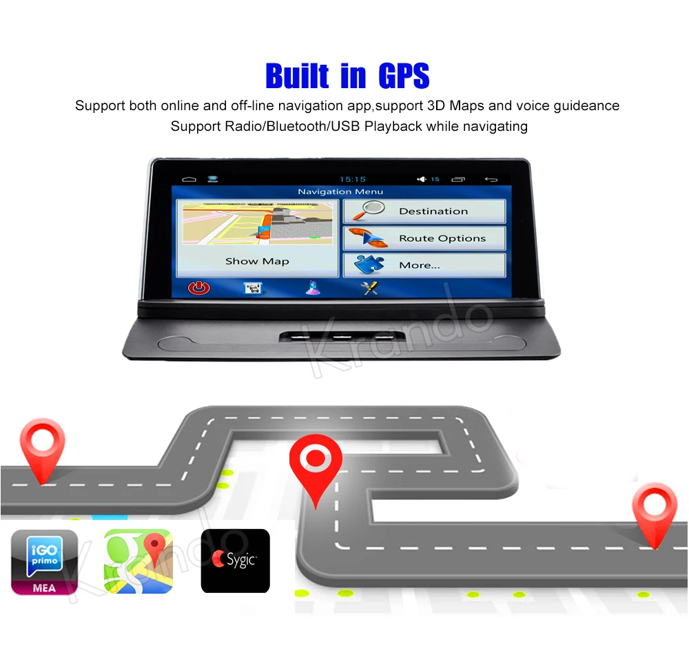 Sale Krando Android 7.1 8.8" Full touch car Multimedia radio player GPS for Volvo XC90 2007-2013 entertainment system stereo WiFi BT 3