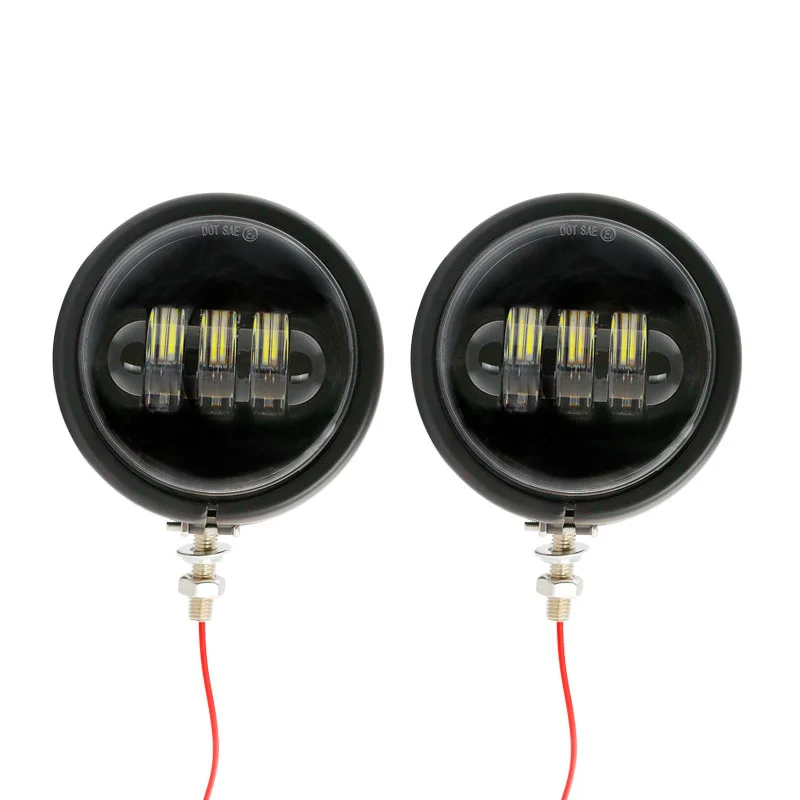 FADUIES 4.5 LED Fog Light Outer Cover Trim Frame Aluminum Bracket Outer Casing Mount Housing For Harley Motorcycle (13)