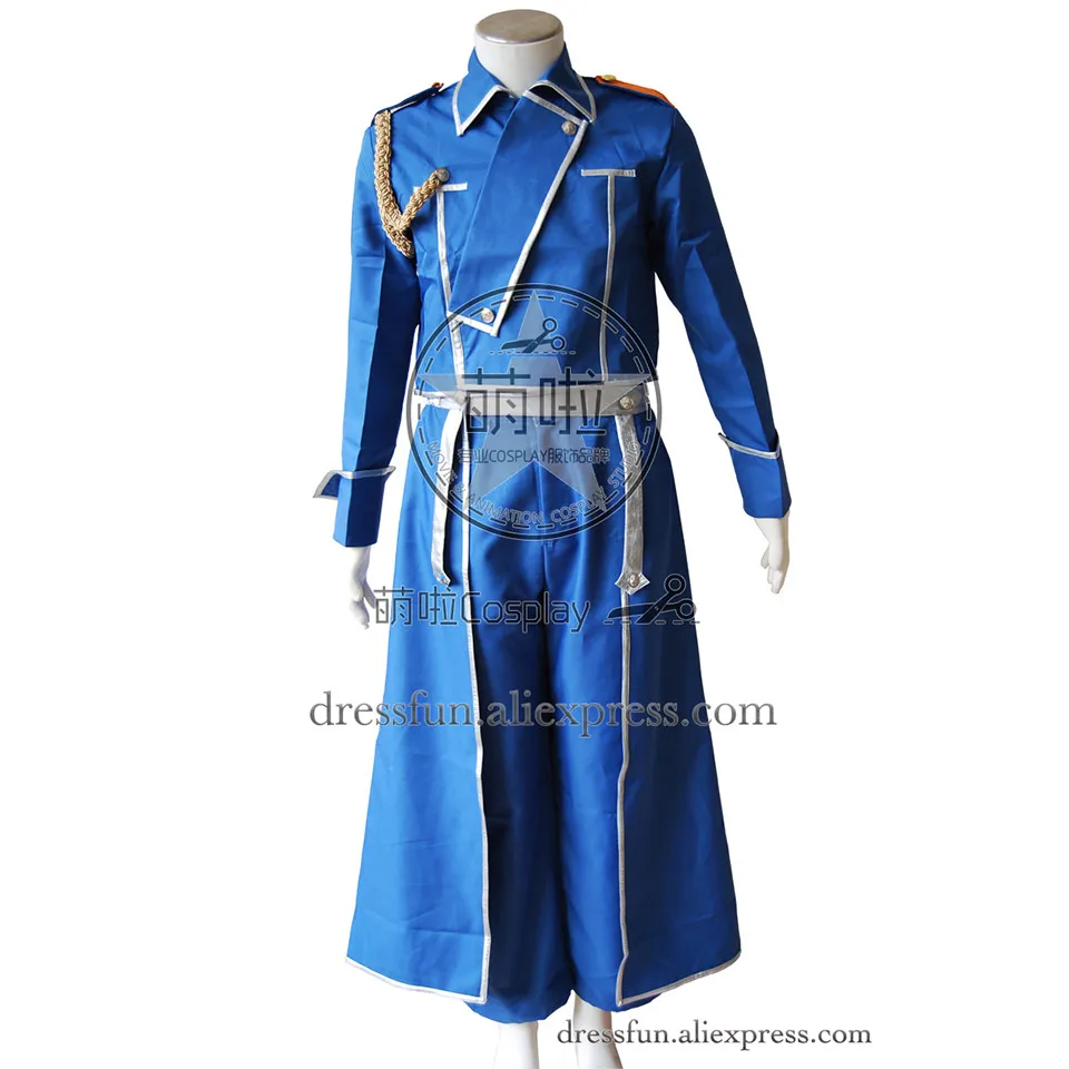 FullMetal Alchemist Cosplay Roy Mustang Costume Uniform Outfits Suit Fashion Party Fast Shipping