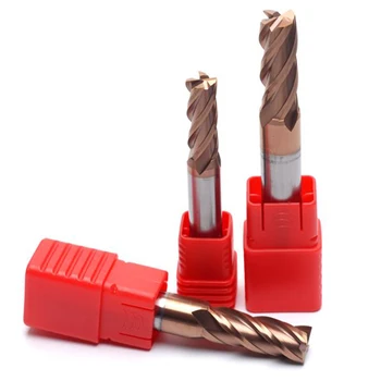 

1PCS HRC55 1mm-8mm Solid Carbide straight shank Endmills 4 Flute Standard Length Side milling cutter bit for CNC milling