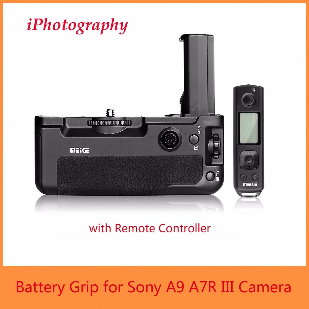 

Meike MK-A9PRO Vertical-shooting Battery Grip for Sony A9 A7R III A7 III A7M3 Camera w/ 2.4GHz Remote Controller