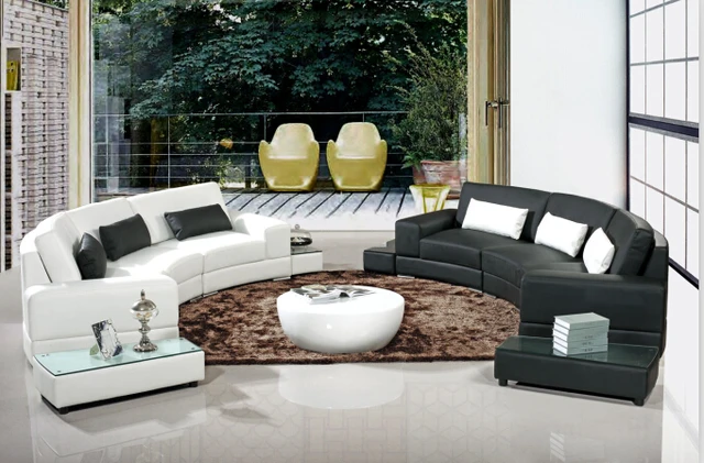 Bogenförmigen sofa für wohnzimmer möbel, moderne ledersofa in ... Bogenförmigen sofa für wohnzimmer möbel, moderne ledersofa in ...
