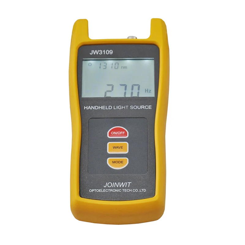 

Handheld JW3109 Optical Light Source Wavelengths 1310/1550 Fiber Red light source FTTH Fiber Tester