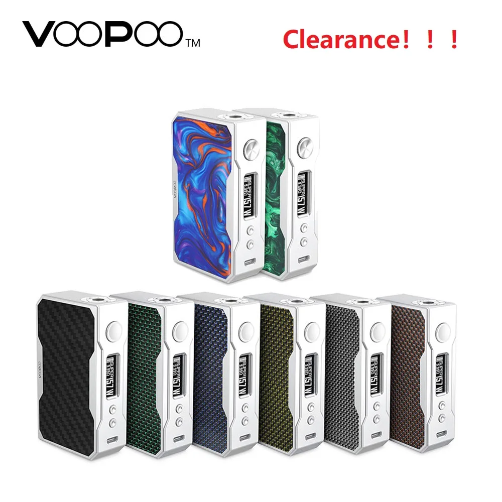 Распродажа 157 Вт VOOPOO DRAG TC Box MOD W/GENE Chip & 0,025 s Самая быстрая пожарная скорость без 18650 батареи электронная сигарета мод коробка