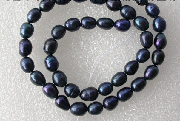

Hot sell ->@@ N647 5 Strands black baroque freshwater pearl loose beads -Top quality free shipping