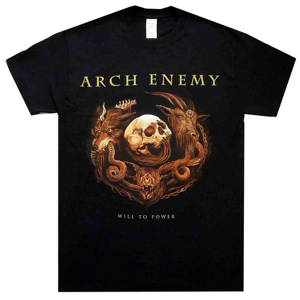 Arch Enemy Will To power футболка S-3XL металл Аутентичная короткий рукав скидка 100% хлопок