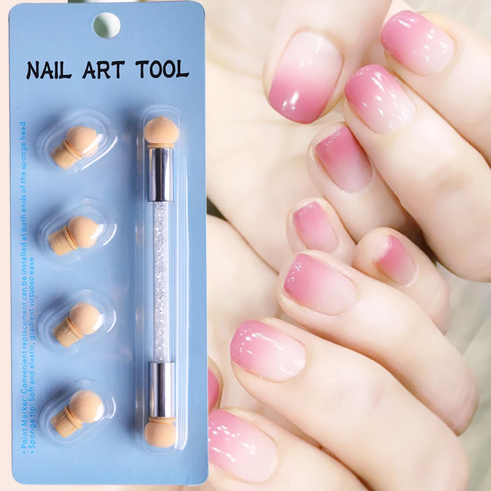 Buy 1set Double ended Nail Gradient Shading Pen Brush+