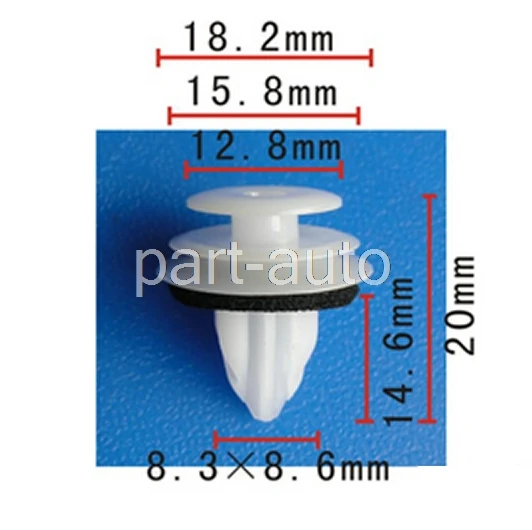 50x OEM для Lexus Toyota 90467-A0005 отделочная панель двери с фиксатором 18x14 мм 90467A0005 |