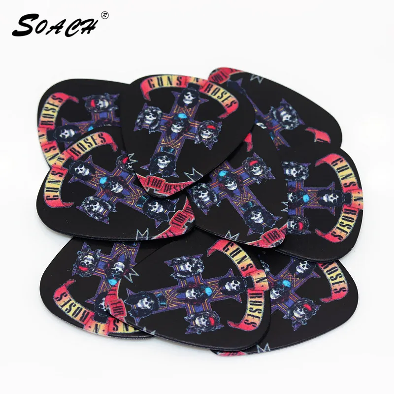 

SOACH 10pcs/Lot 1.0mm thickness guitar strap parts Skull Cross guitar picks accessories pedal