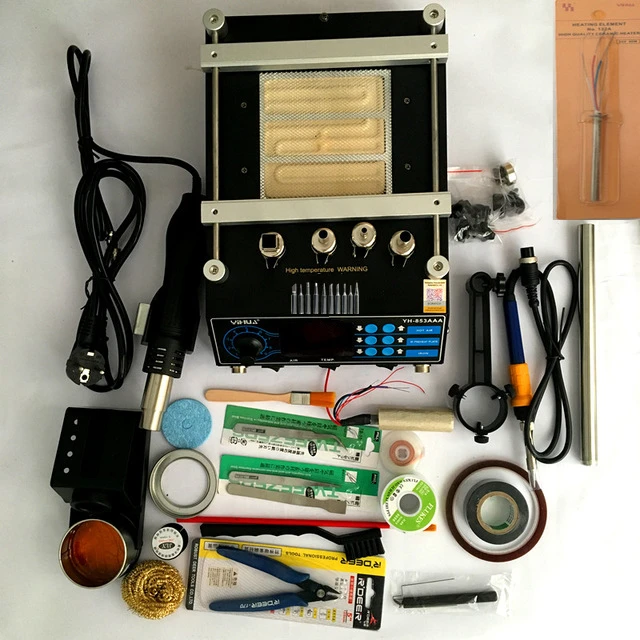3 Functions in 1 Bga Rework Station 853AAA 650W SMD Hot Air Gun 60W Soldering Irons