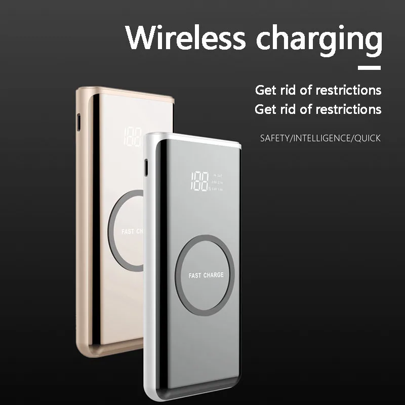 Wholesale price Wireless charging Power Bank External Battery 20000mAh Portable Mobile Backup Bank Charger for Android iPhones Wholesale price Wireless charging Power Bank External Battery 20000mAh Portable Mobile Backup Bank Charger for Android iPhones