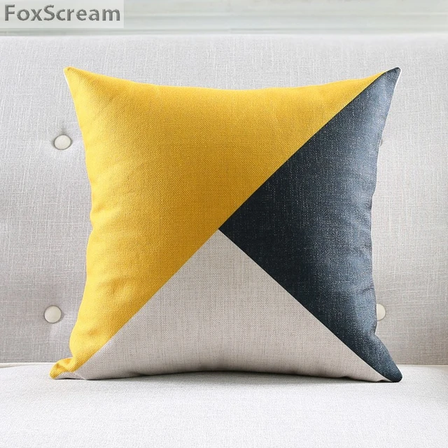 Gastvrijheid Afrika puur Nordic Kussen Geel Decoratieve Kussens Grijs Geometrische Kussens Covers  Home Decor Sierkussen Case Kussensloop Voor Sofa 45x45cm - AliExpress