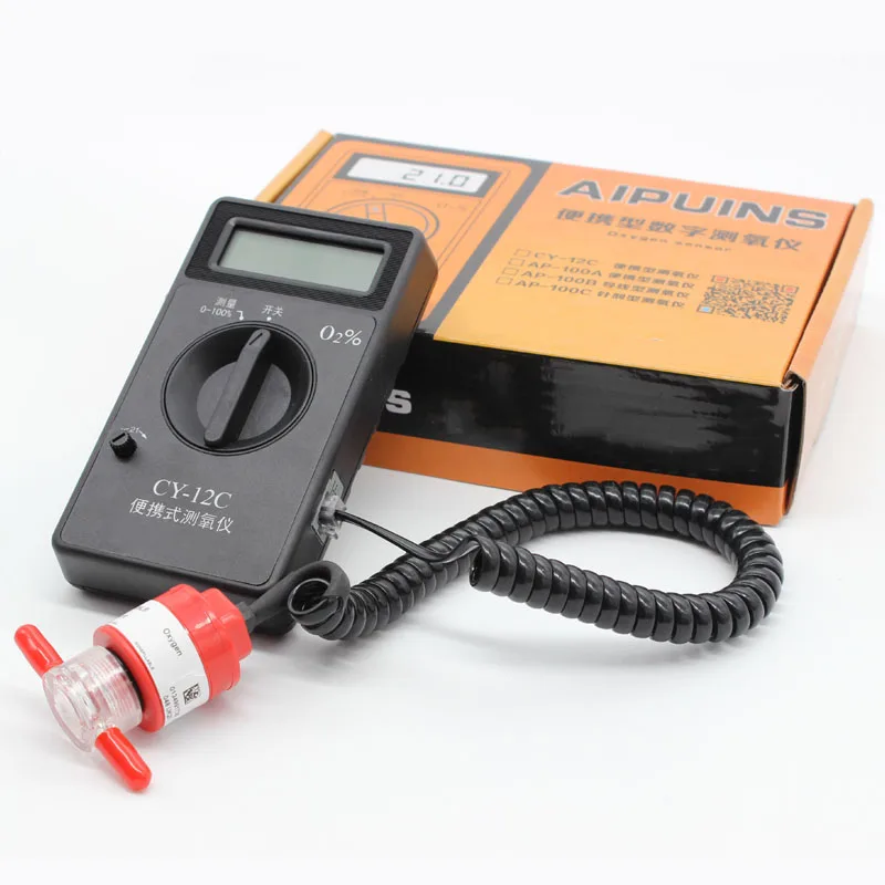 

New Professional Handheld Portable O2 Oxygen Concentration Content Tester High Accuracy Meter Detector CY-12C Gas Analyzer