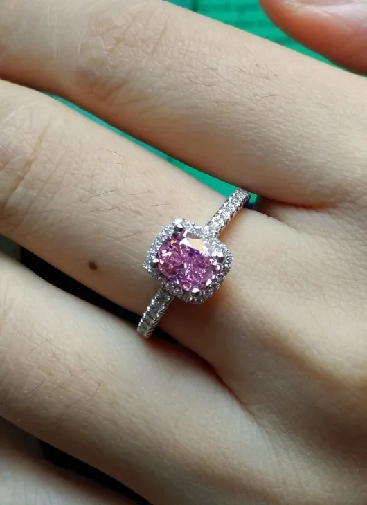 Choucong Wieck обручальное кольцо 3ct розовый AAA CZ имитация камней 925 пробы серебро женское свадебное Золотое кольцо Размер 5-11 подарок