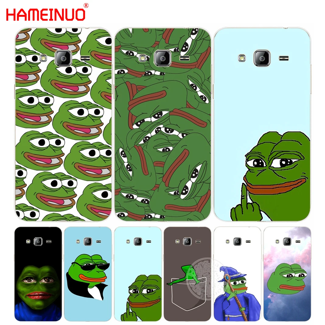HAMEINUO Internet Meme Smug Frog Pepe cover phone case for Samsung Galaxy J1 J2 J3 J5 J7 MINI ACE 2016 2015 prime