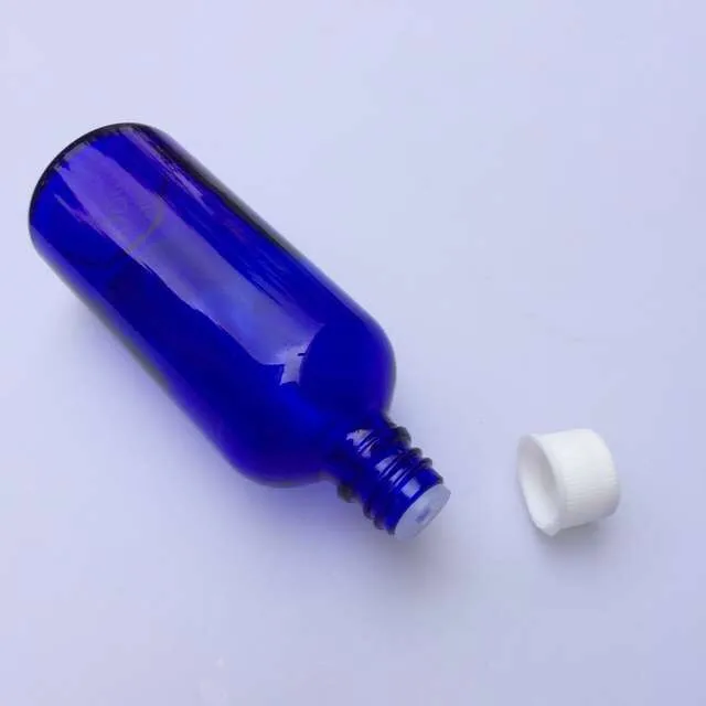 100ml Glass Large Liquid Bottles with White Cap Sealing up Packing Liquid Bottles Essential Oil Jars 10pcs