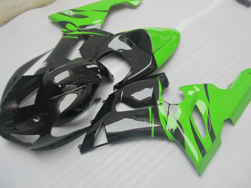 Комплекты обтекателей 100% подходит для Kawasaki NINJA ZX 6R 2005 2006 zx6r 05 06 зеленый черный