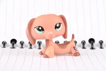New Pet Collection Figure LPS #2046 Dachshund Puppy Dog Double Dot Aqua Eyes Kids Toys