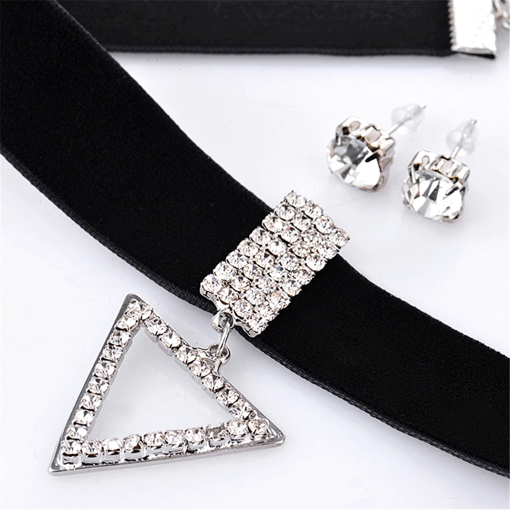 Trendyou Jewelry Колье с geomitric Подвески серебряные колье бархат Цепи для Для женщин ls171113
