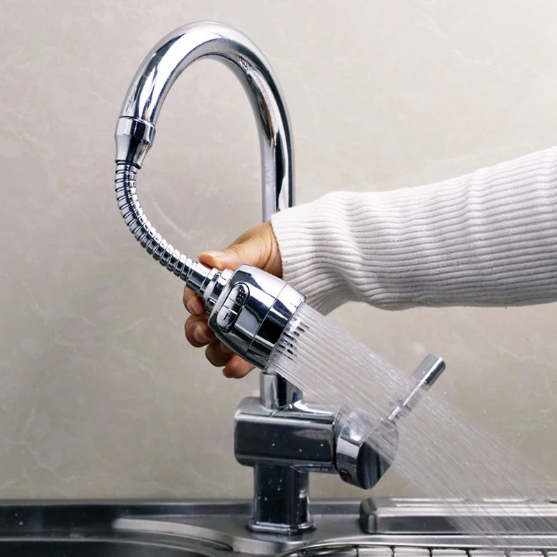 New Stainless Steel Faucet Extension Bubbler Rotate Shower Head Lengthen Tap Water Filter Home Kitchen Bathroom Sink Accessories