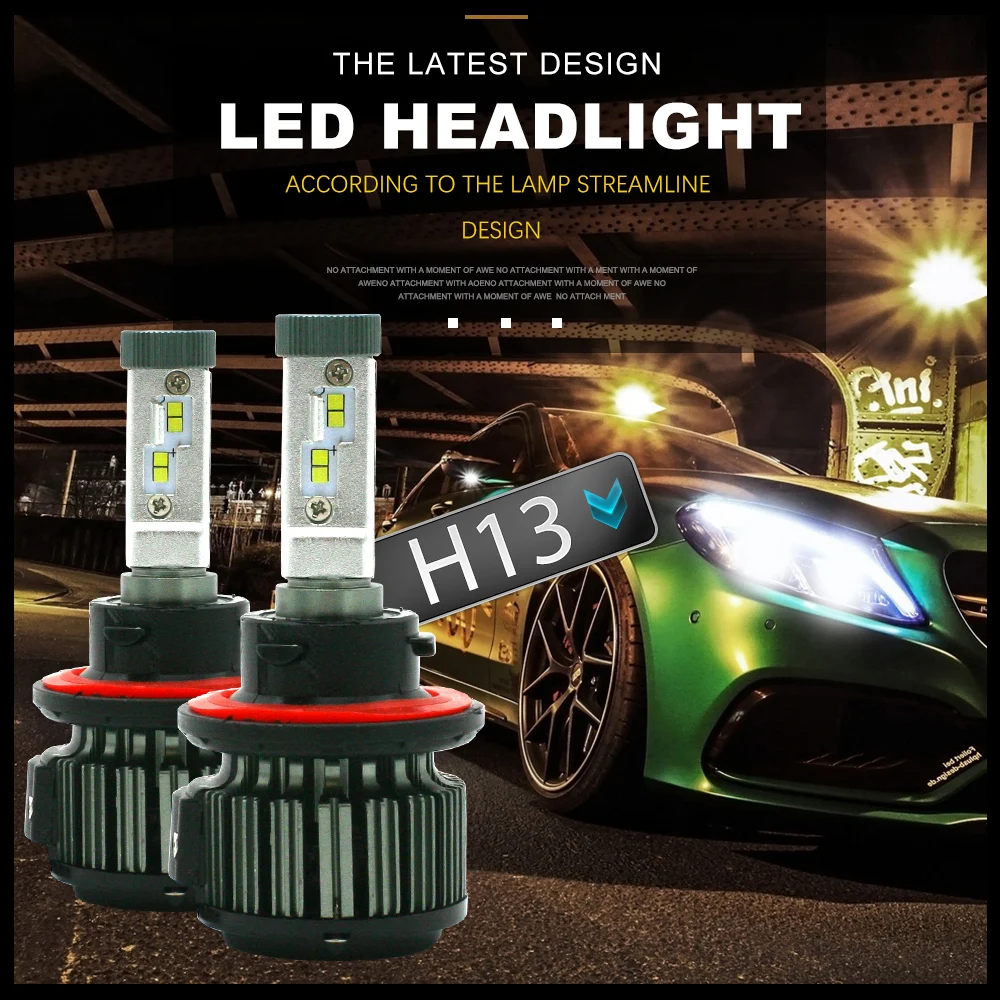 

LOAUT H1 H3 H4 H7 H8 H9 H11 H13 H15 CSP LED Headlight 9004 9005 9006 9007 880 9012 5202 HB3 HB4 8000LM 70W 24V Fog Light T2
