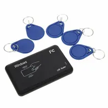 Портативный бесконтактных RFIC 13,56 МГц микросхемой чипом микропроцессорные карты USB считыватель Поддержка M1 S50 S70 выход