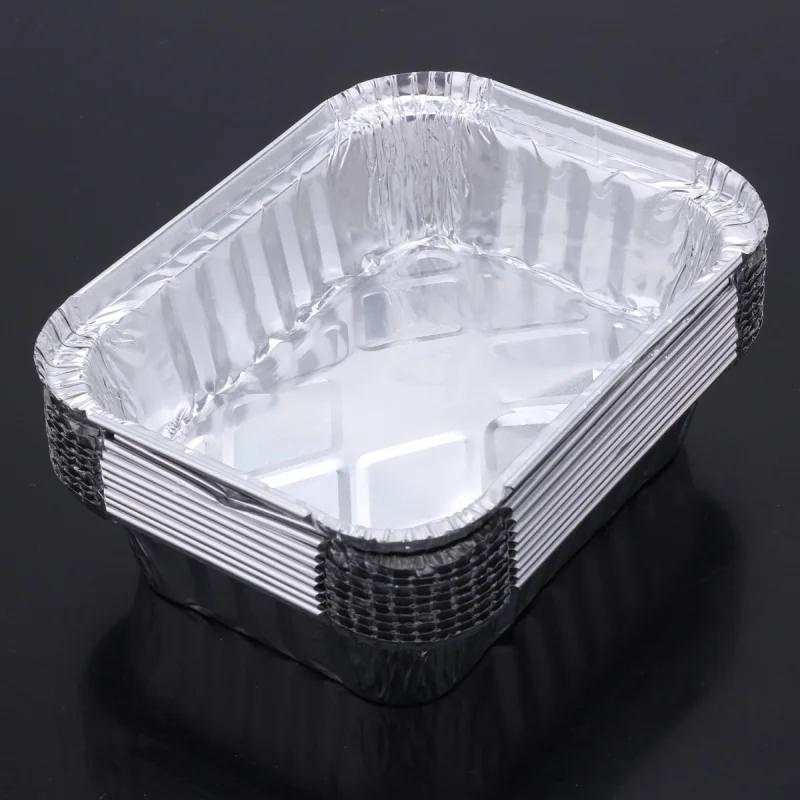 10pcs/Lot Disposable Aluminum Foil Pans Food Storage Containers