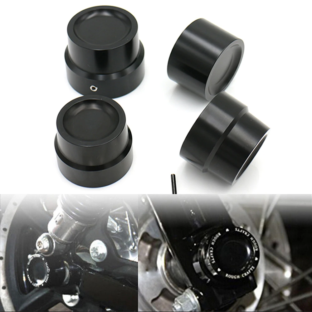 

Front Rear Axle Nut Covers For Harley Sportster 883 1200 XL Dyna Fatboy 48 72 Softail Road King Electra Street Road Tri Glide