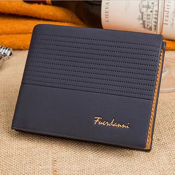 

Men's Designer Brown Leather Wallet Luxury Credit Card Holder Bifold Purse