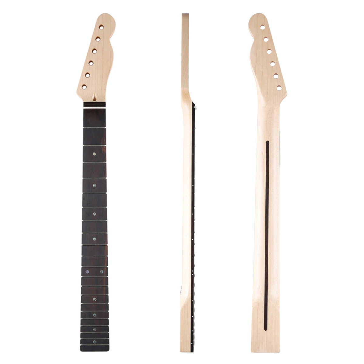 

Dopro 21 Fret Canadian Maple Tele Neck with Rosewood Fingerboard 10mm Tuner Holes Abalone Inlay Bone Nut for Telecaster