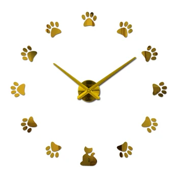 

new arrive Europe style still life DIY mirror effect home decoration wall sticker quartz Balcony/Courtyard Affordable wall clock