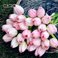 Tulipas artificial 1 peça, flores artificiais com toque real para decoração de buquê, tulipas para decoração de casa, casamento, flor b1016