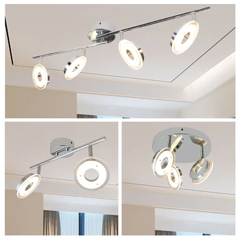 

12w/18w/24w Modern Ceiling spot lamp Display warm white Lighting Indoor Home Rotatable LED Light Acrylic lampshade Foyer Hallway