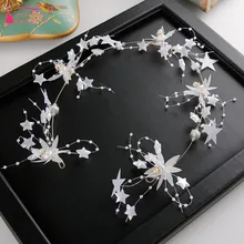 Аксессуары для волос звезда свадебный ободок ювелирные изделия свадебное платье аксессуары ручной работы голова цветок винтаж DQG340