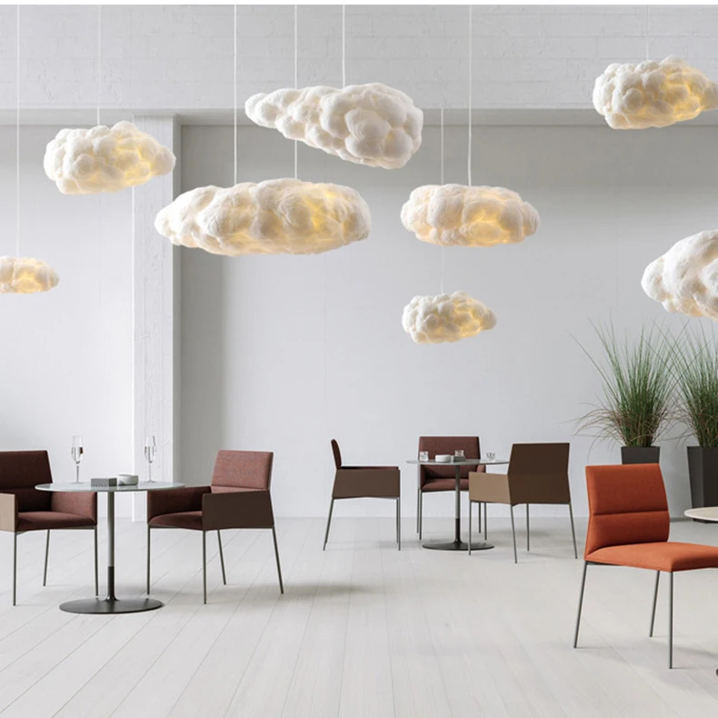 Sala de Estar Luzes de Queda Moderna Nuvem Flutuante Luzes Pendentes Lâmpada Pendente Bar Loja Decoração Luminárias Suspensas Quarto Infantil Led 12 crianças, moderna, flutuante, luminária pendente para sala