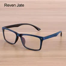 Reven hombres y mujeres Unisex patrón de madera moda Retro Optical gafas marco gas Vintage