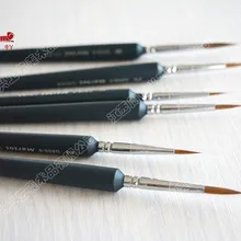 6 шт./компл. цвета воды щетка для волос ласки короткие масло для деревянных ручек Краски художника кисть головы ручка товары для профессионального искусства